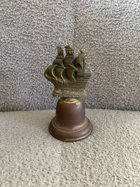 Vintage Brass Ship Desktop Bell